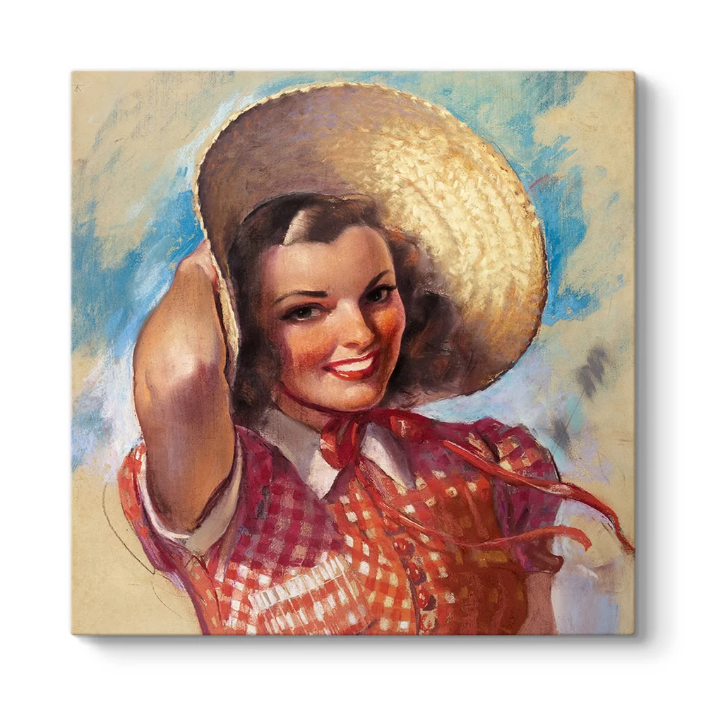 Çoban Ressam Kadın Tablosu - Model 3